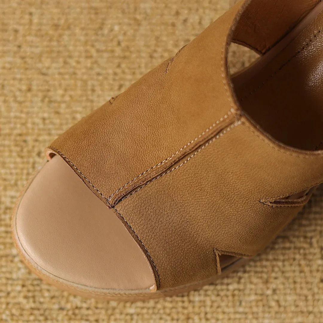 Logan Sheepskin Chunky Heel Sandals