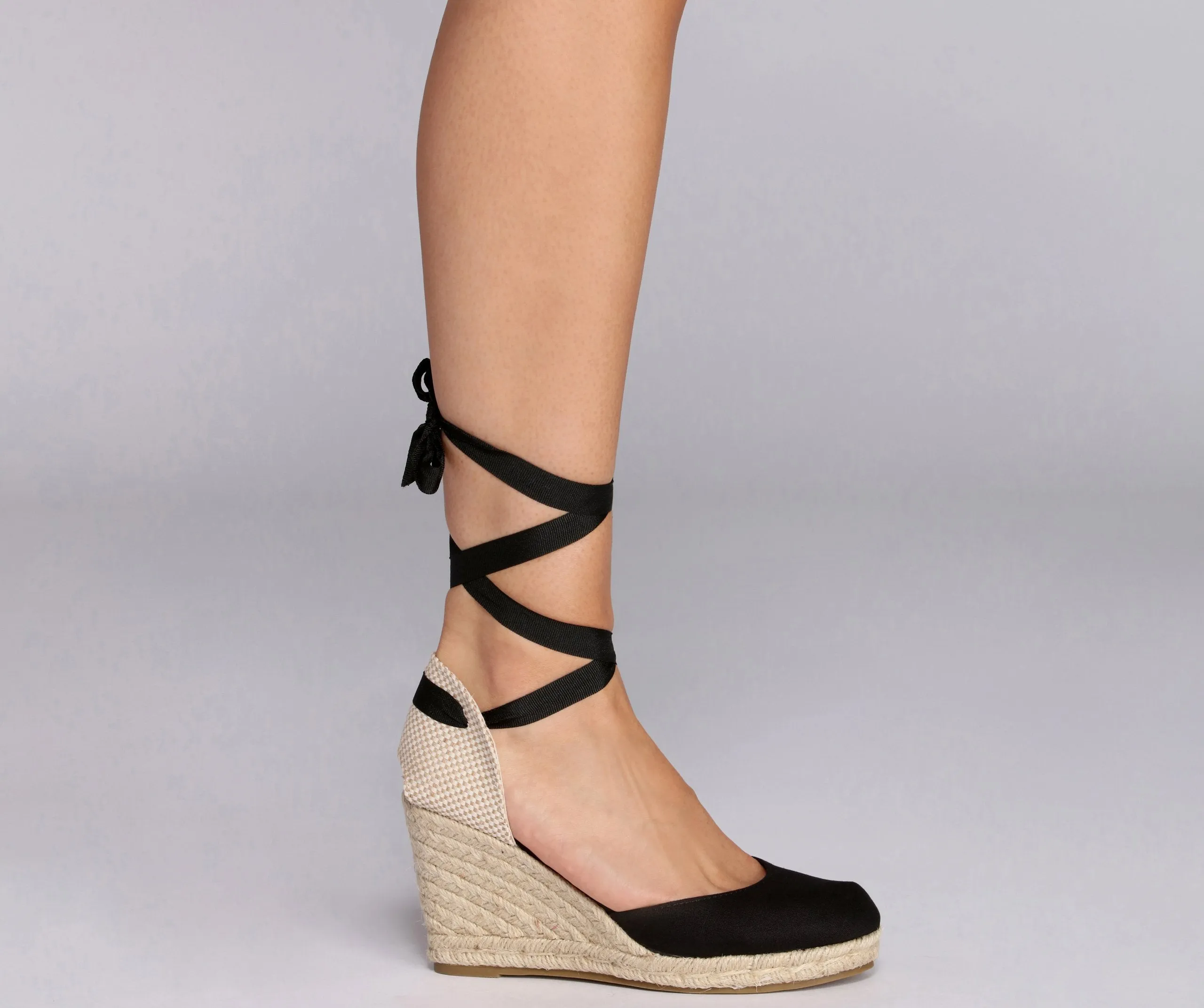 Lovely Lace Up Espadrilles