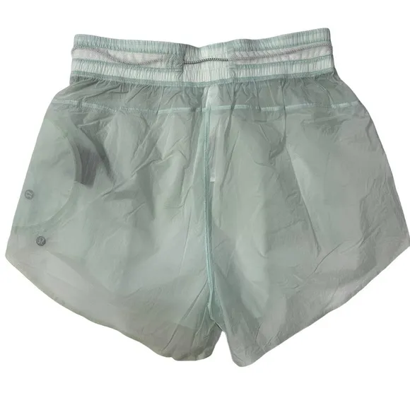 Lululemon Ocean Air Green High-Rise Step Out Short Packable Water-Repellent