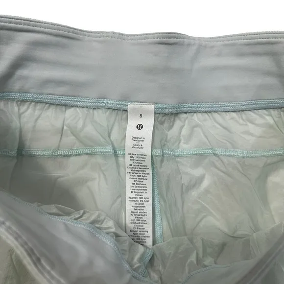 Lululemon Ocean Air Green High-Rise Step Out Short Packable Water-Repellent