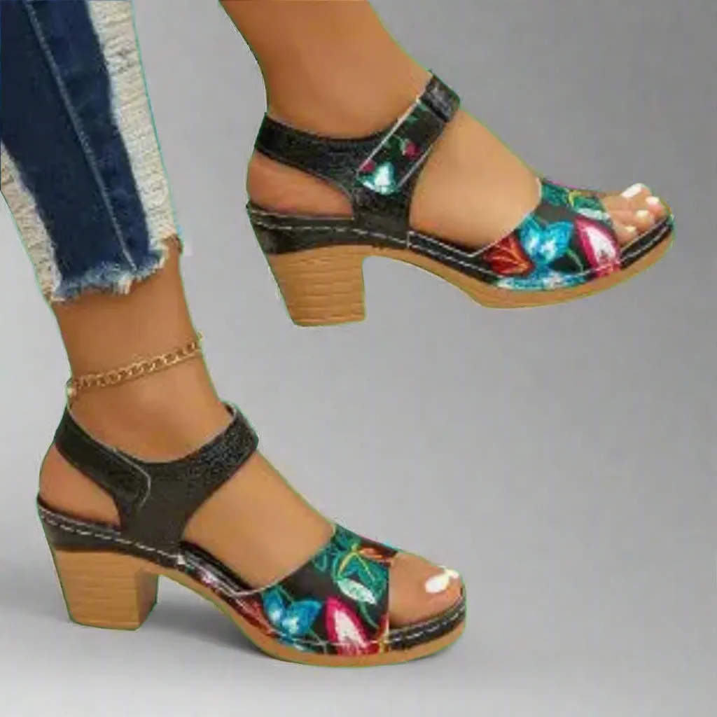 Marisa | Handcrafted Peep-Toe Sandals Made from Premium Material