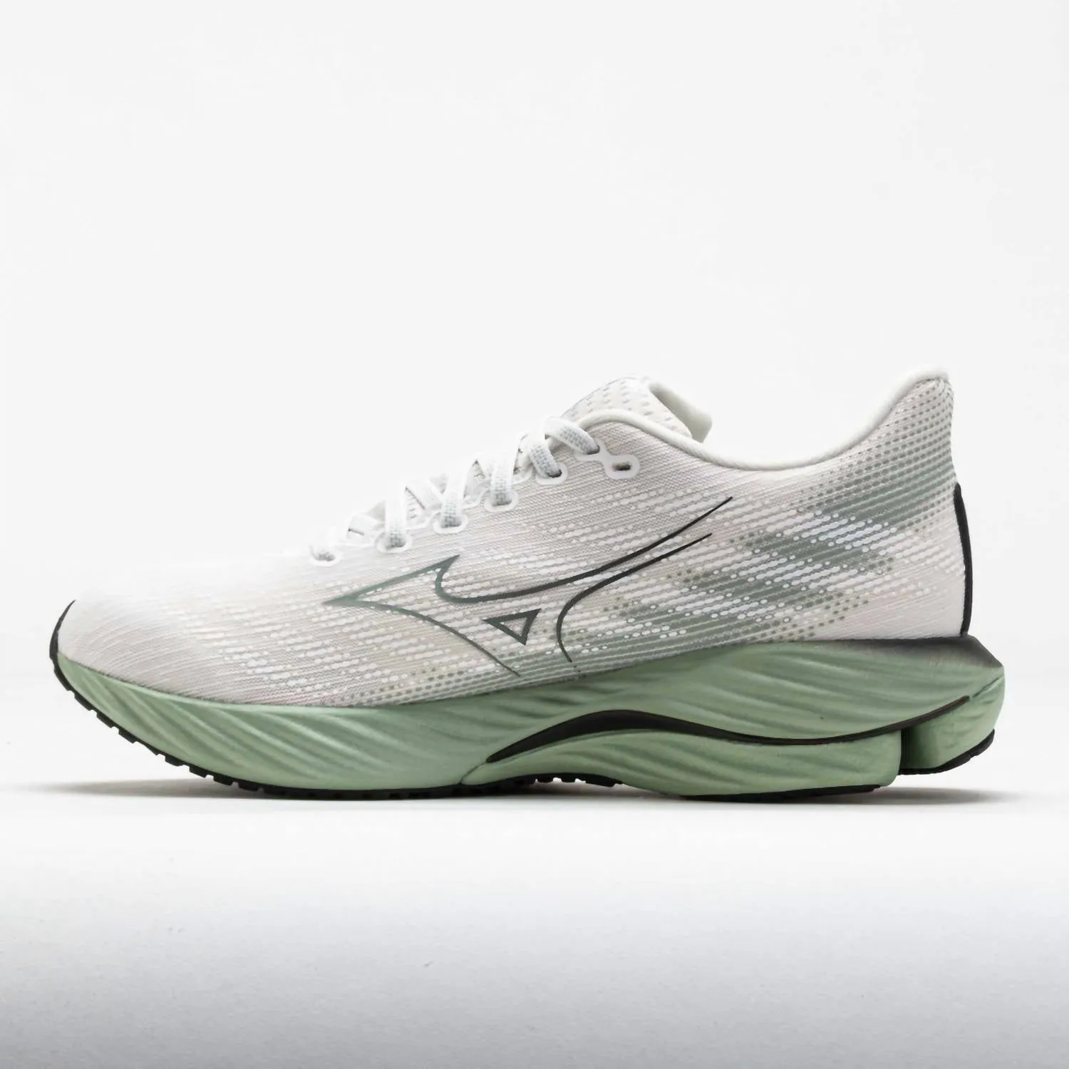 Men's Wave Rider 28 Sneakers In Snow White/frosty Green