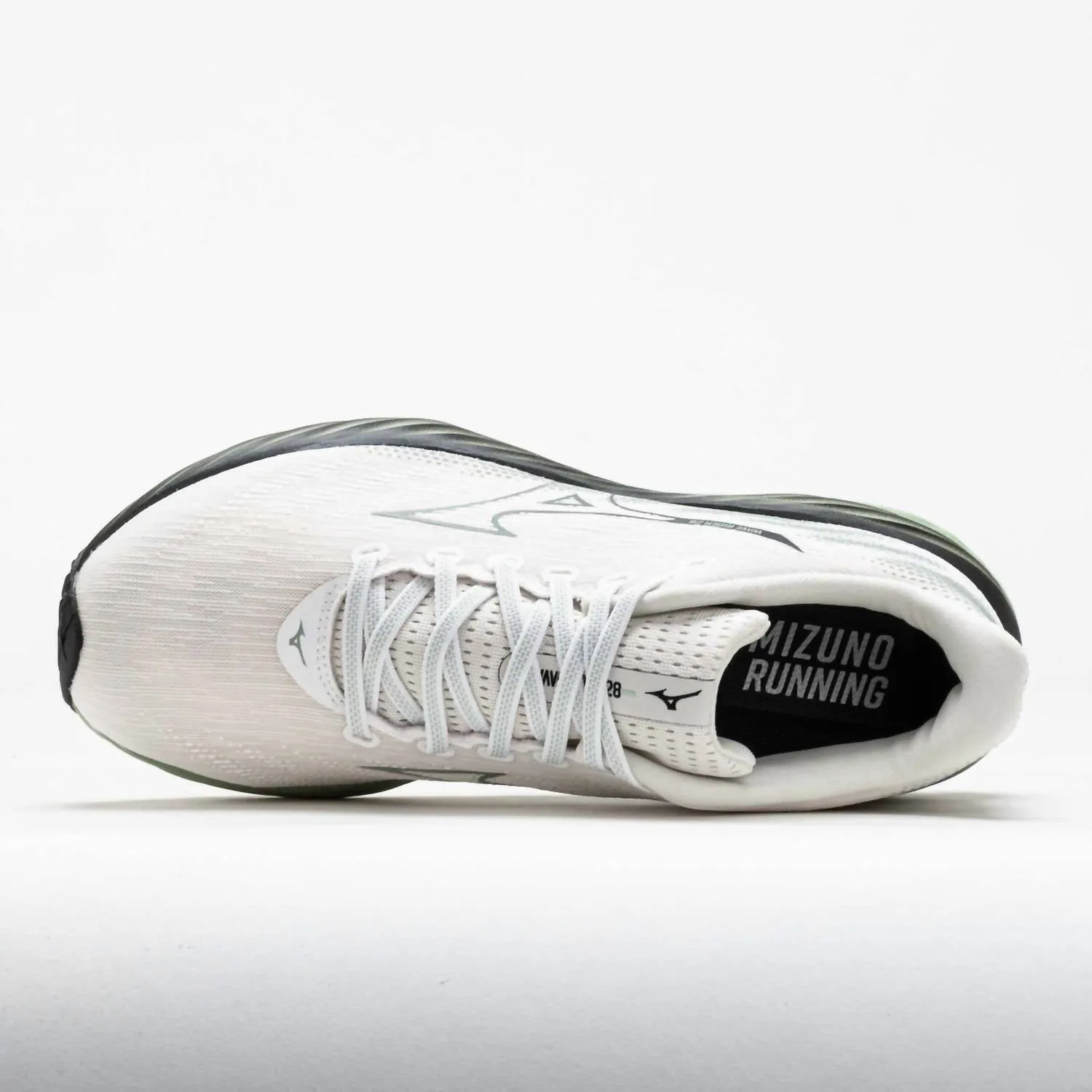 Men's Wave Rider 28 Sneakers In Snow White/frosty Green