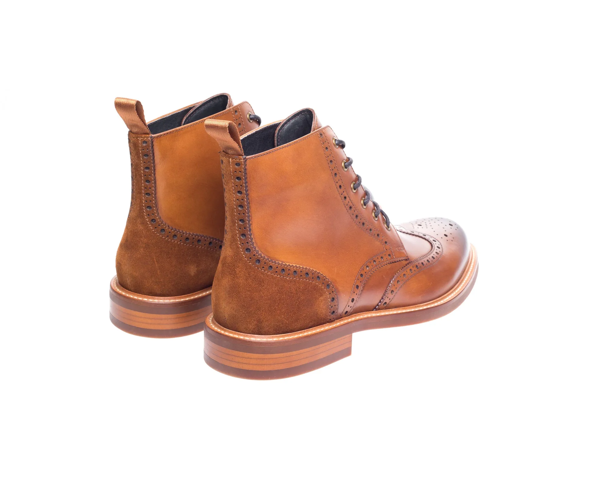 Midland Tan Brogue Boots