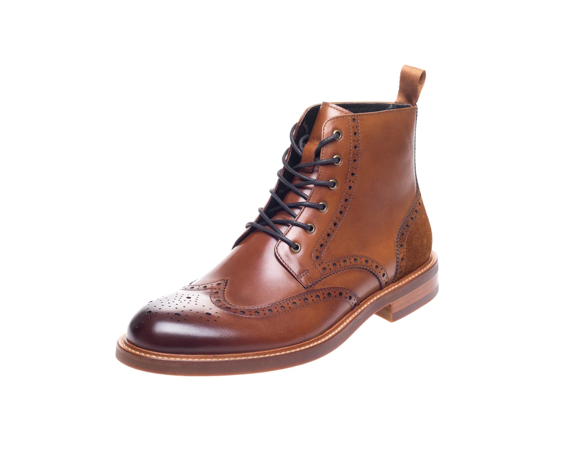 Midland Tan Brogue Boots