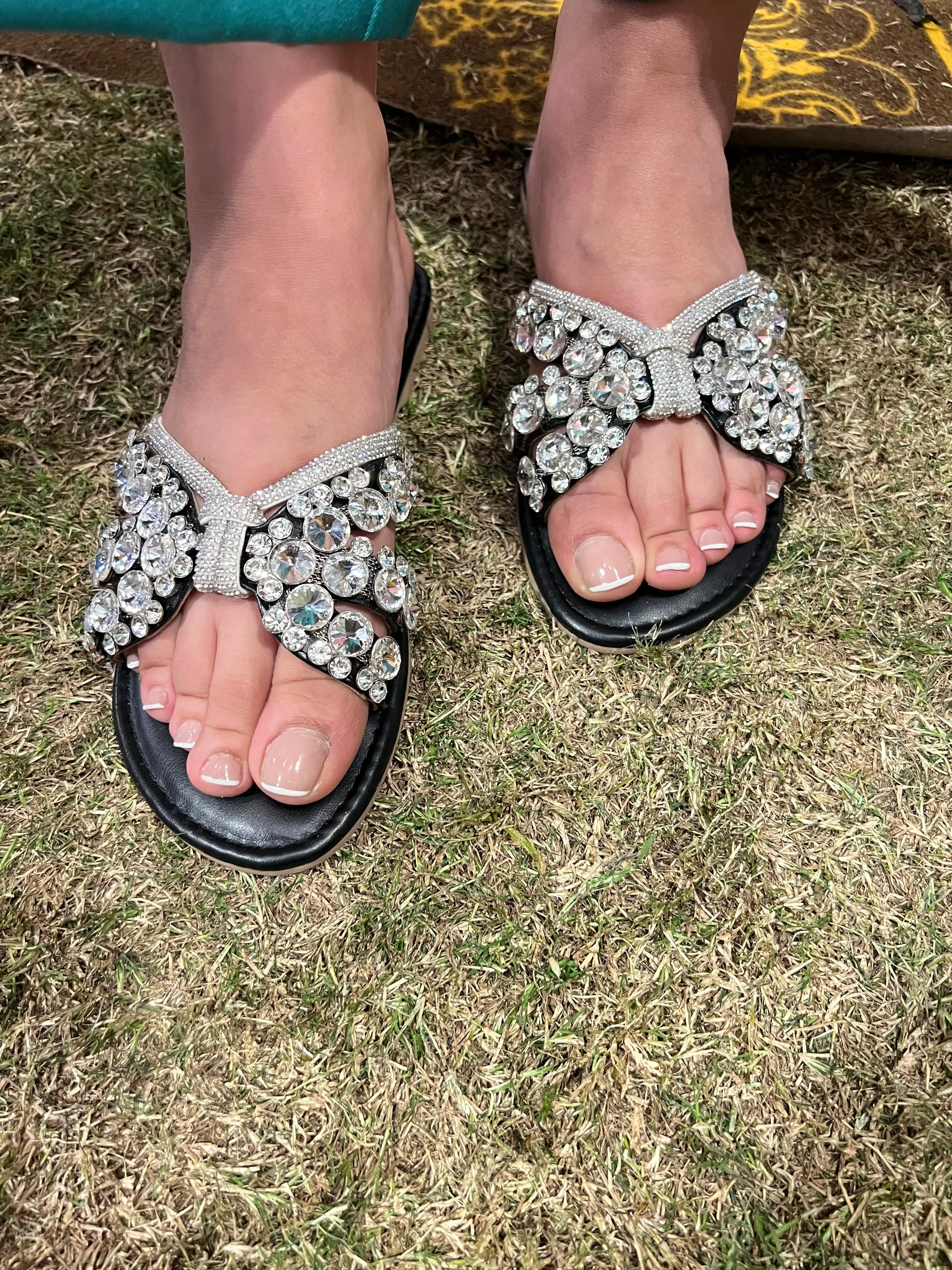 Midnight Luxe Crystal Sandals