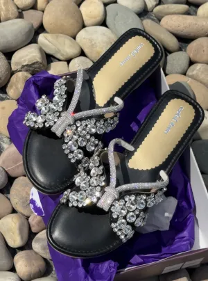Midnight Luxe Crystal Sandals