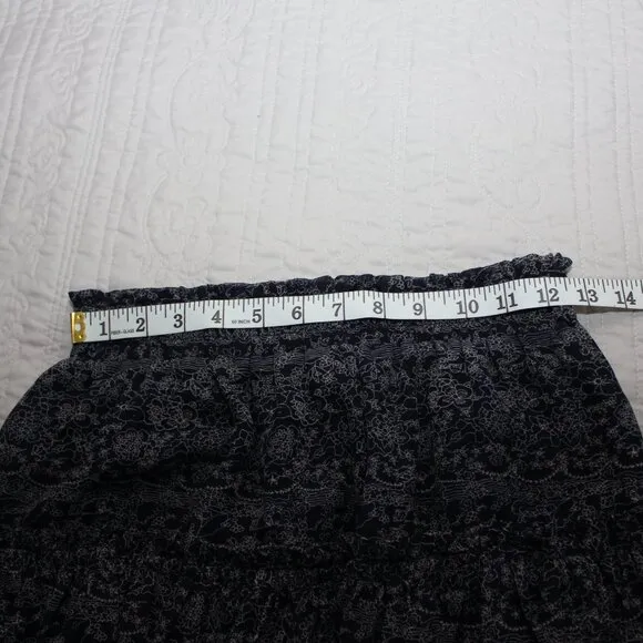 Misa Los Angeles Womens Marion Mini Skirt Ruffles Blue White Size Small Lined