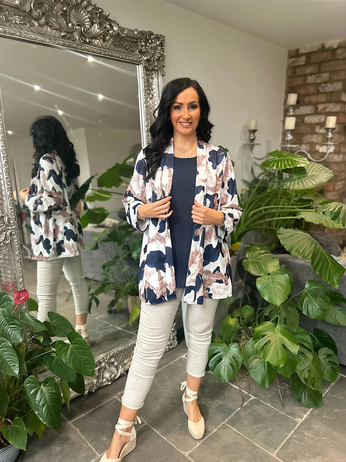 Mocha Marble Layered Isla Jacket