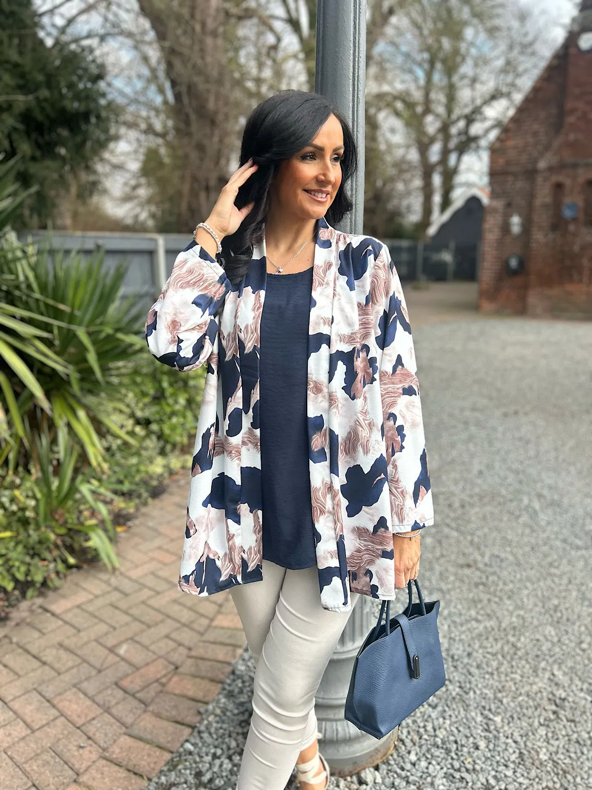 Mocha Marble Layered Isla Jacket
