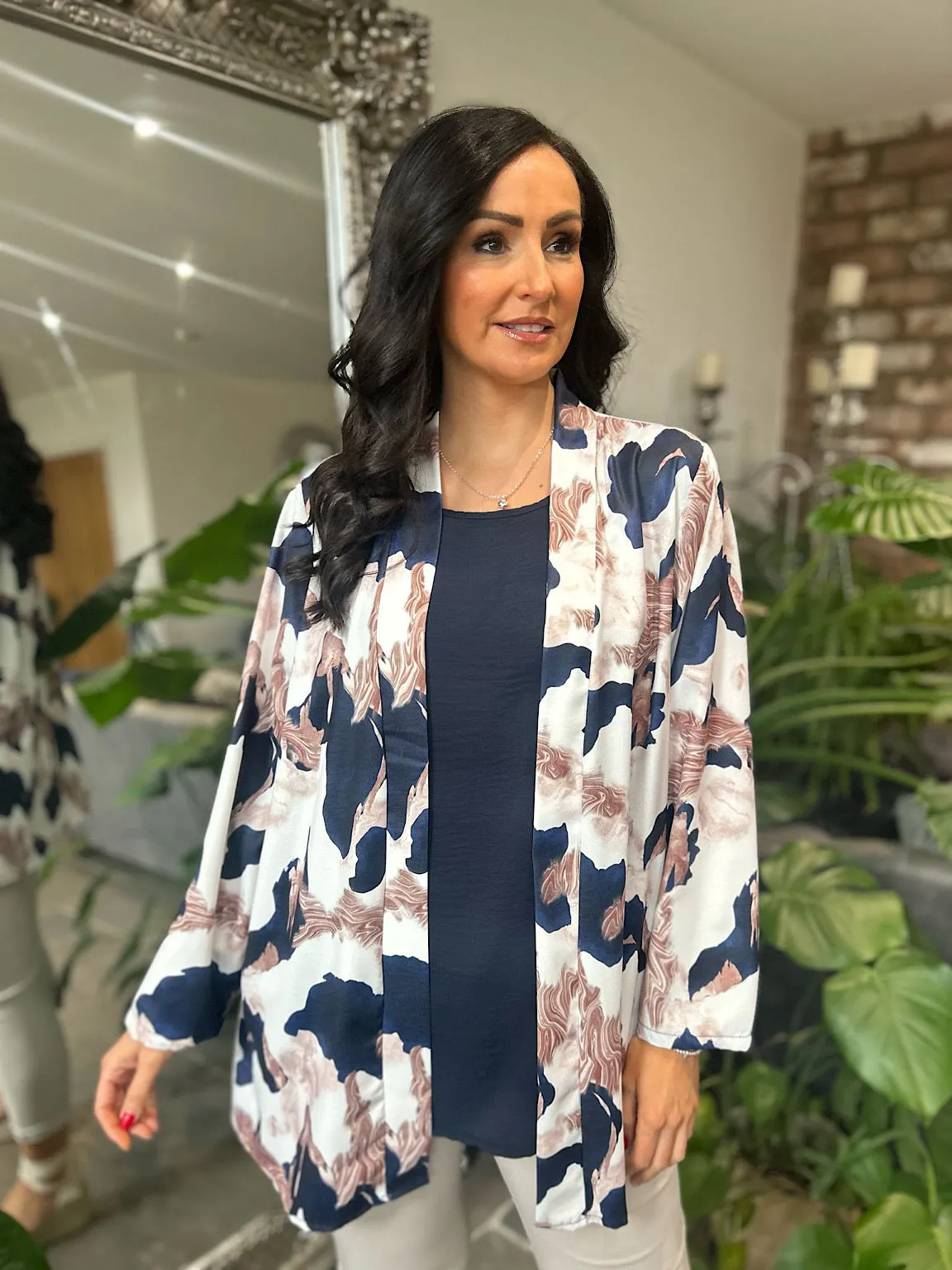 Mocha Marble Layered Isla Jacket