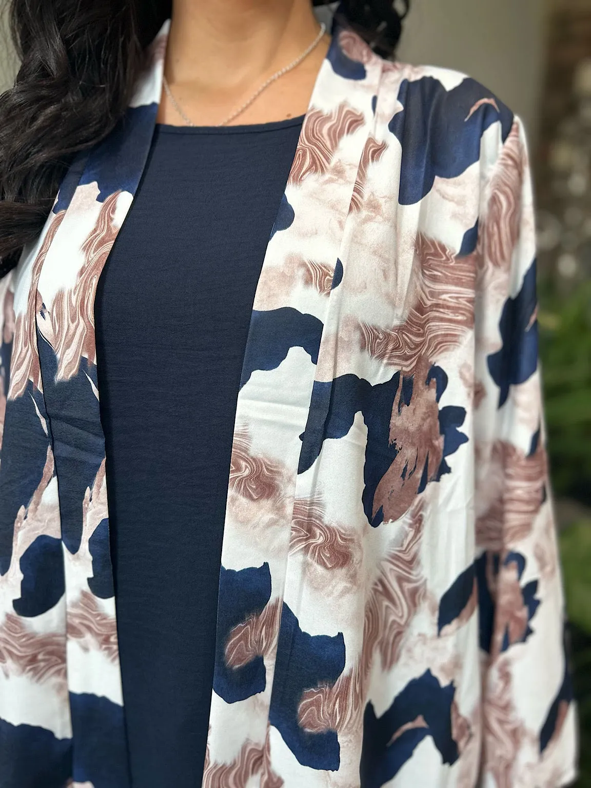 Mocha Marble Layered Isla Jacket