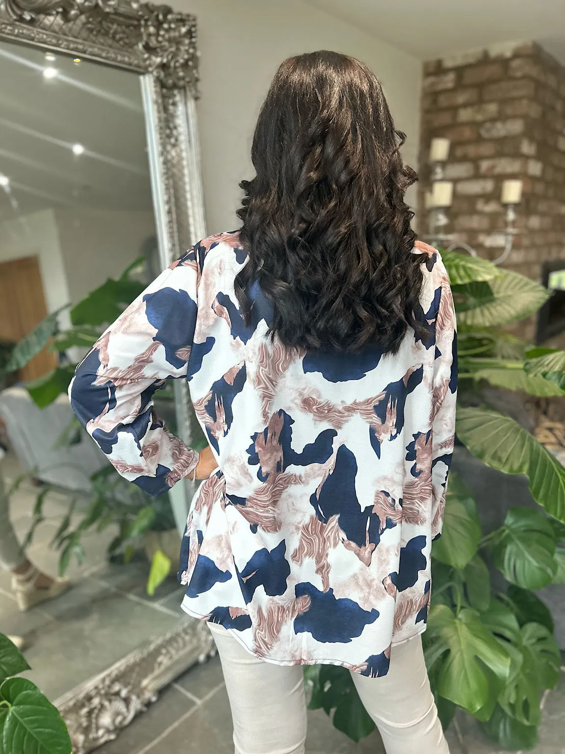 Mocha Marble Layered Isla Jacket