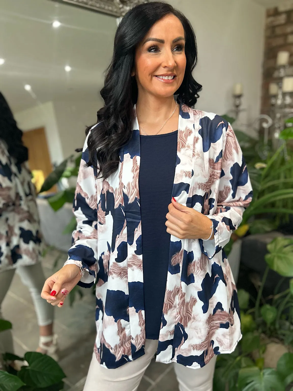 Mocha Marble Layered Isla Jacket