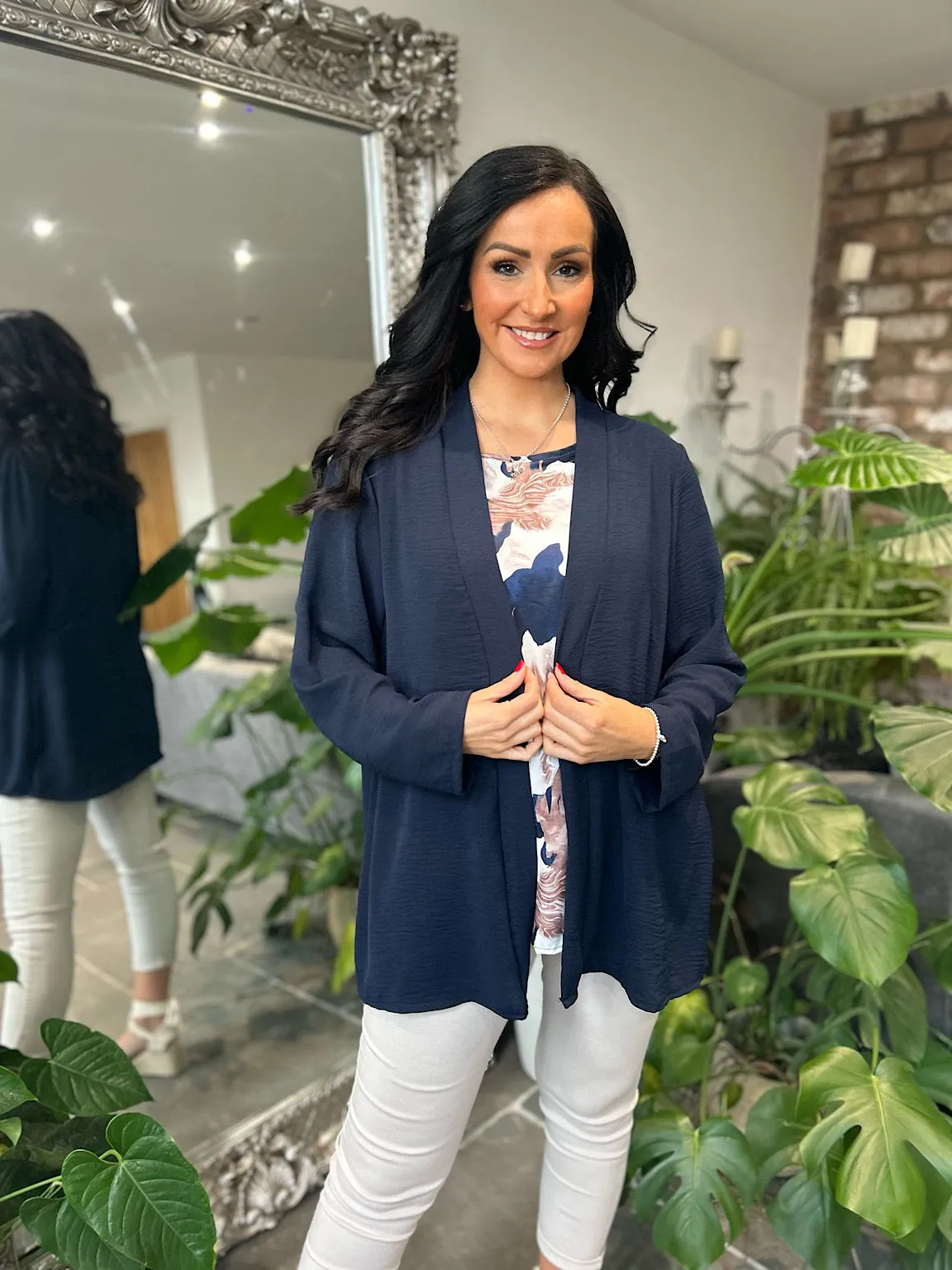 Navy Layered Marble Top Isla Jacket