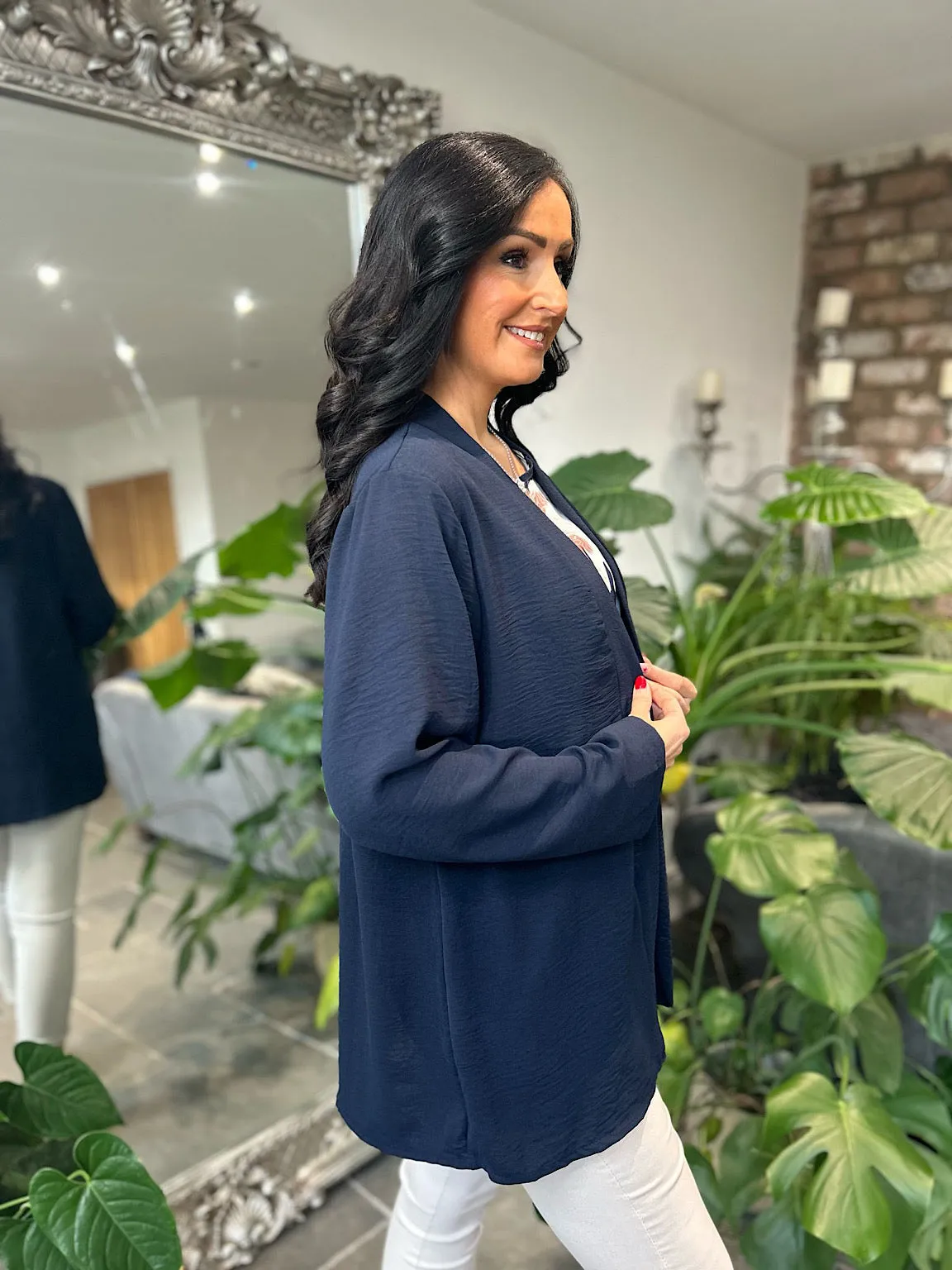 Navy Layered Marble Top Isla Jacket