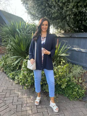 Navy Layered Marble Top Isla Jacket