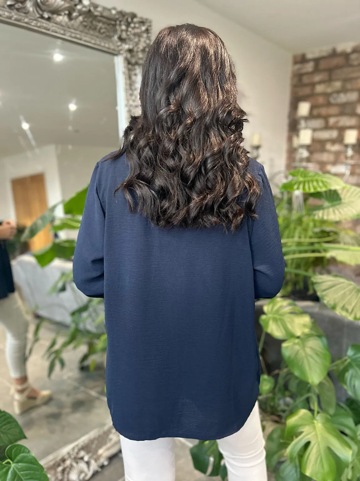 Navy Layered Marble Top Isla Jacket