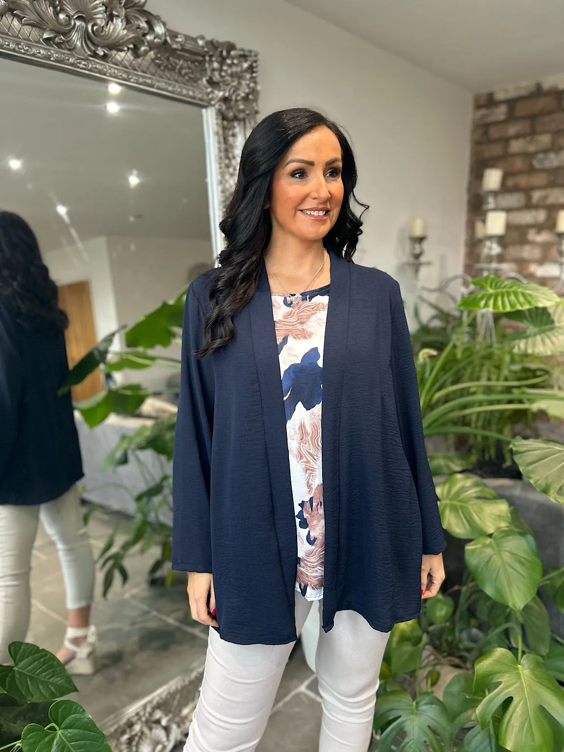 Navy Layered Marble Top Isla Jacket