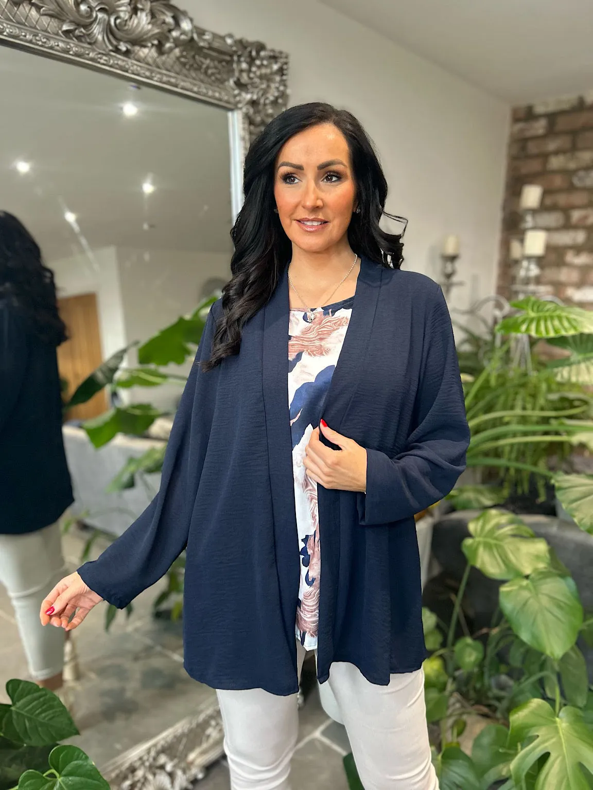 Navy Layered Marble Top Isla Jacket
