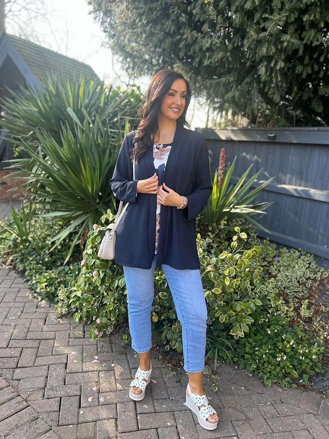 Navy Layered Marble Top Isla Jacket