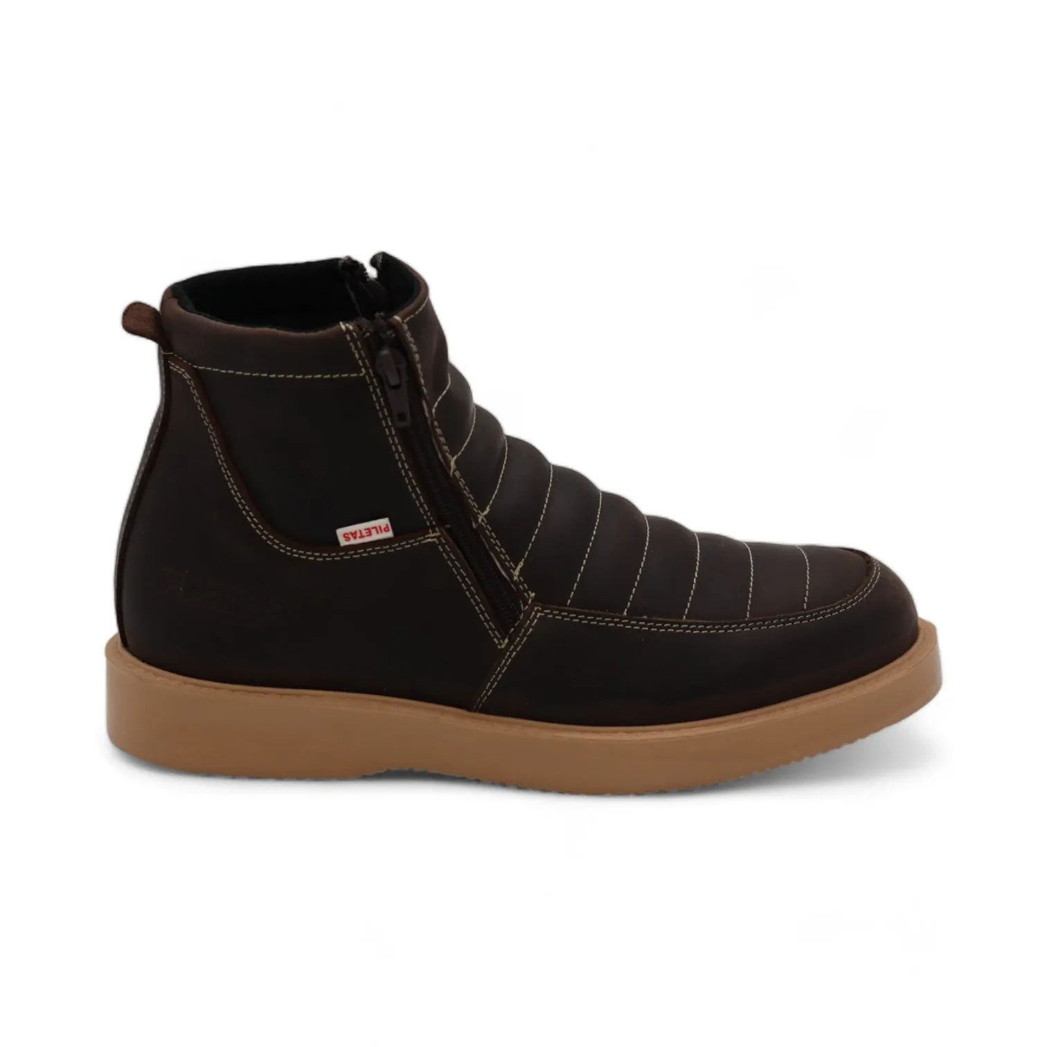 Nube Men's Brown Leather Short Boots