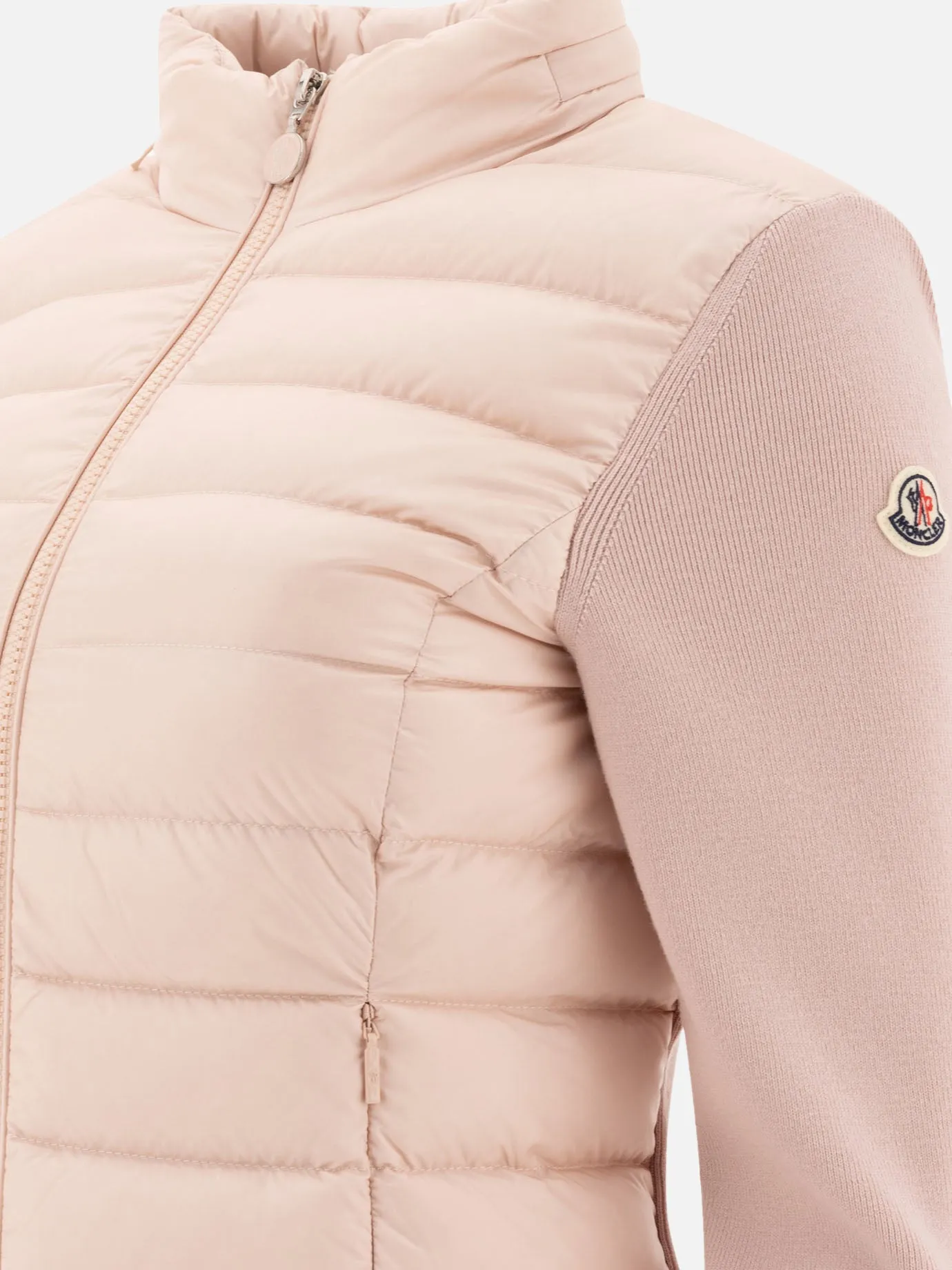 Padded wool cardigan