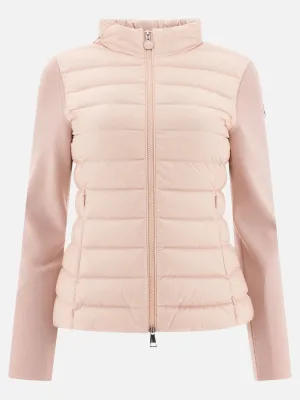 Padded wool cardigan