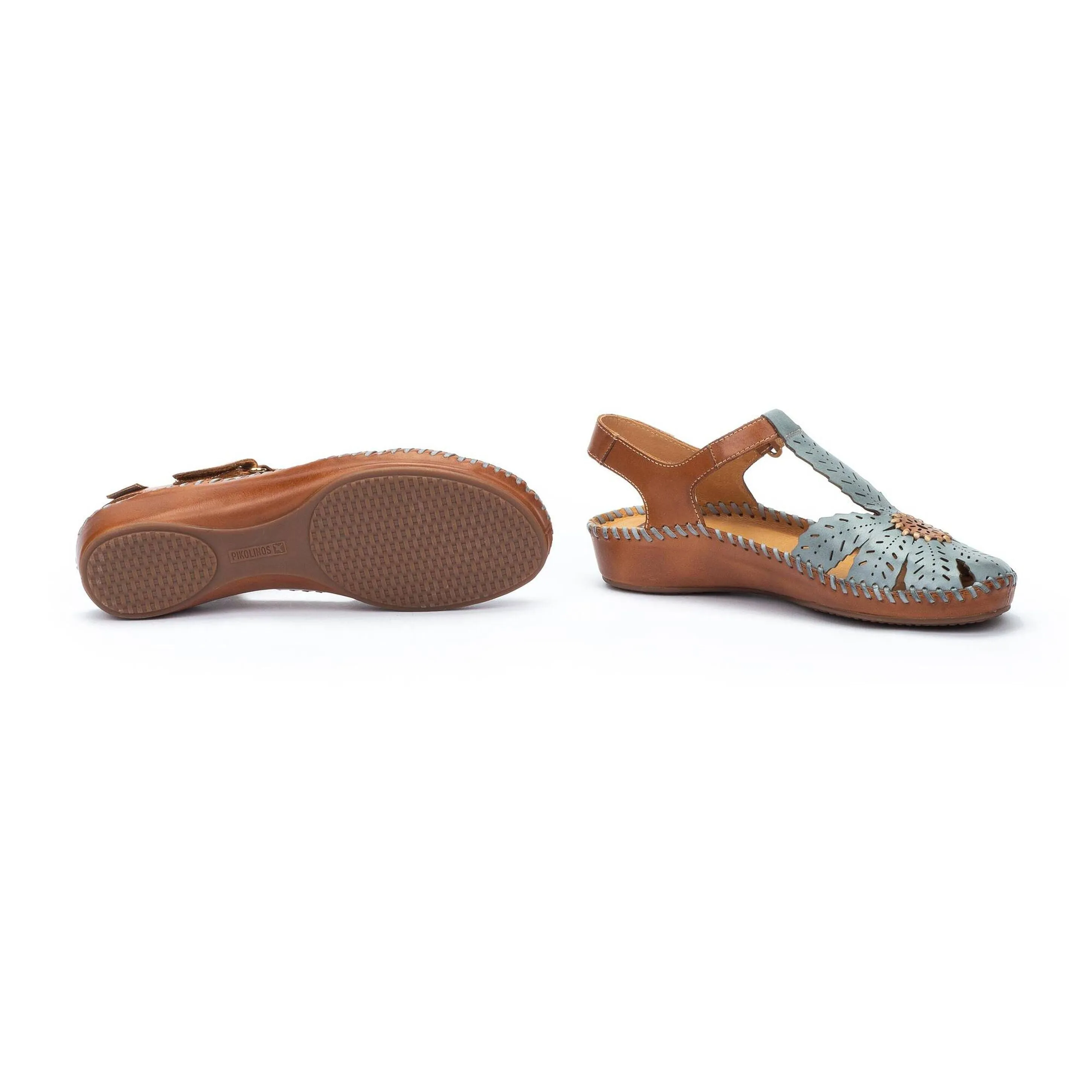 Pikolinos Women's Puerto Vallarta Semi-Open Toe Wedge Sandal - Denim