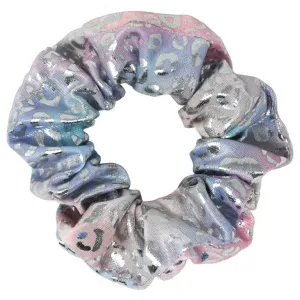 Pink Poppy Ombre Leopard Shimmering Scrunchie