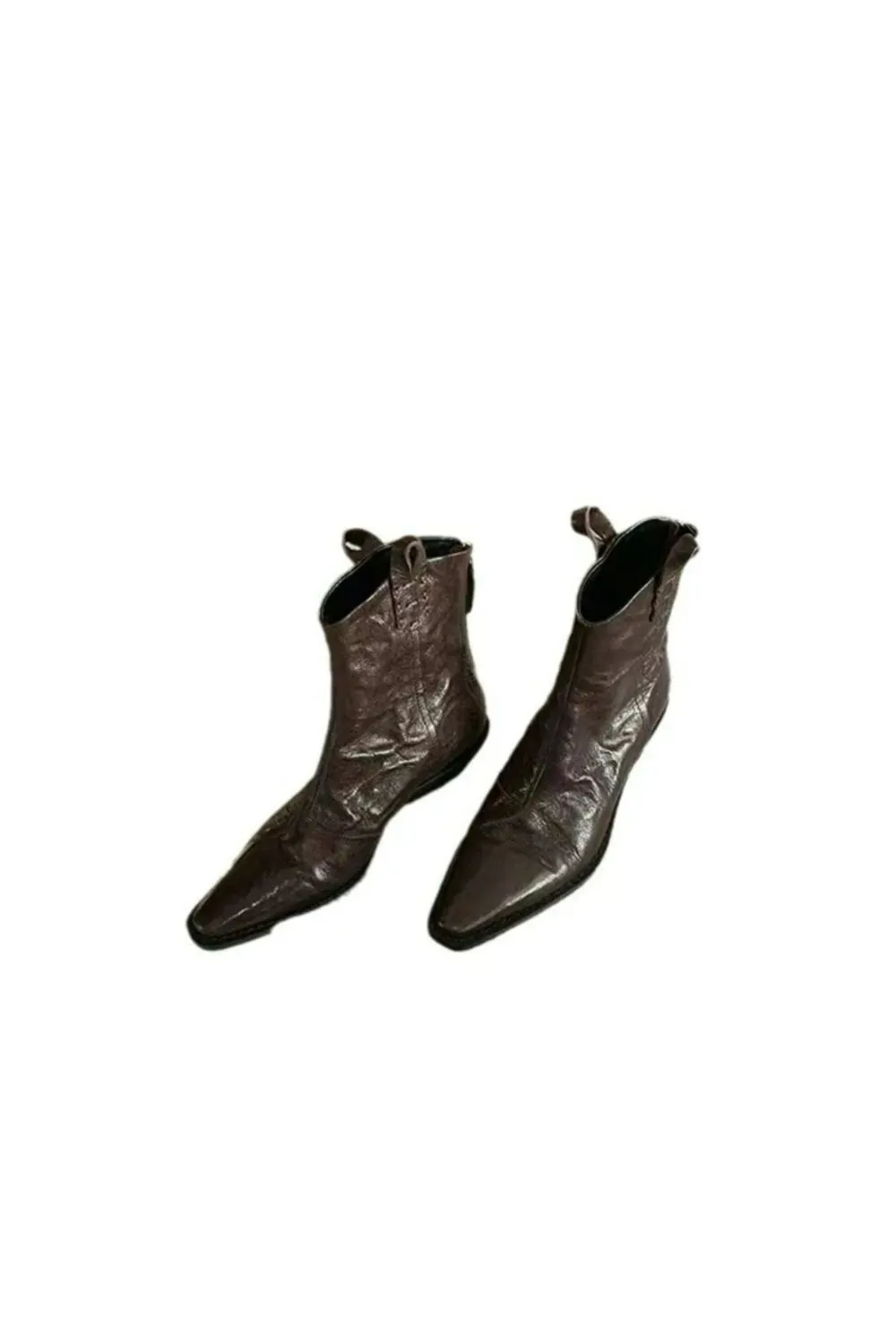 Point Toe Block Heels Boots