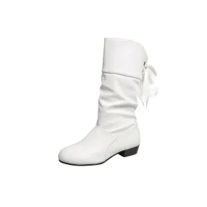 Point Toe Block Heels Boots