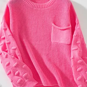 Poppi Pink Pocket Sweater