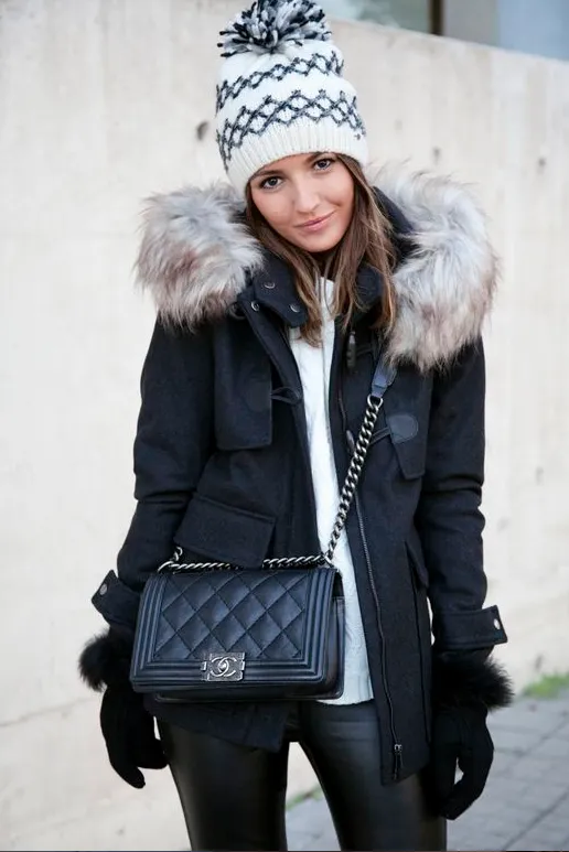 Prada hooded black parka Size 10UK