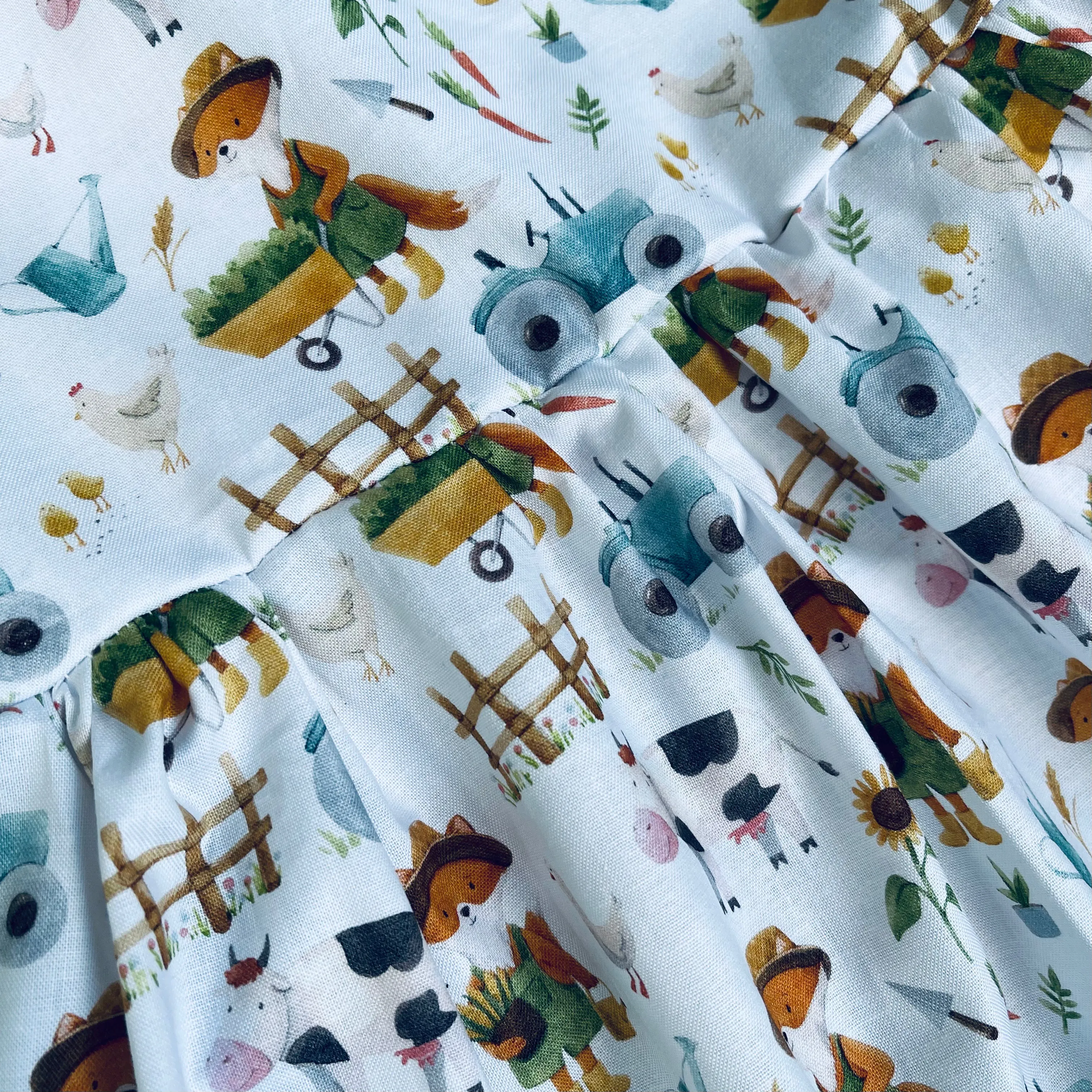 Premium 100% Cotton Sun Dress with twist back detail - Fox at the Farm