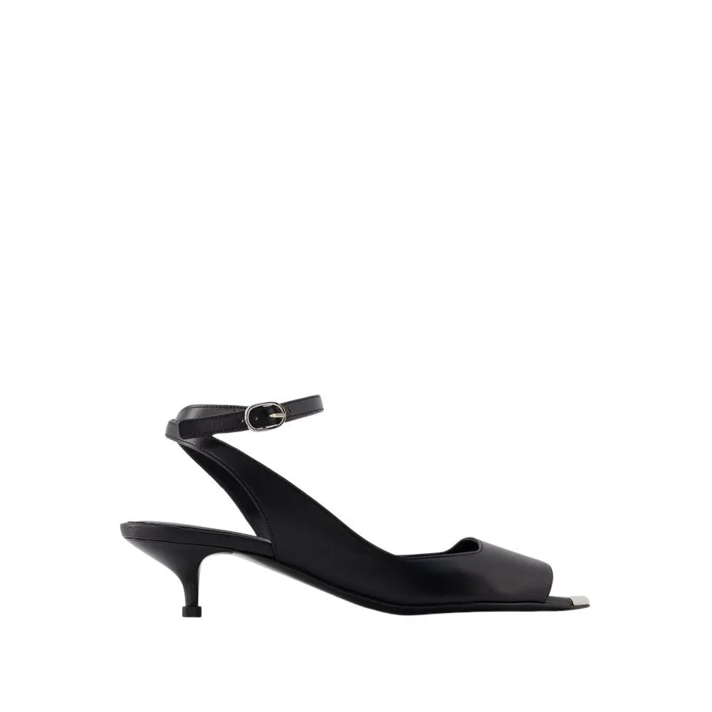 Punk Sandals - Leather - Black/Silver