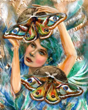 "Emperor Moth Fairy" Surreal Art Print