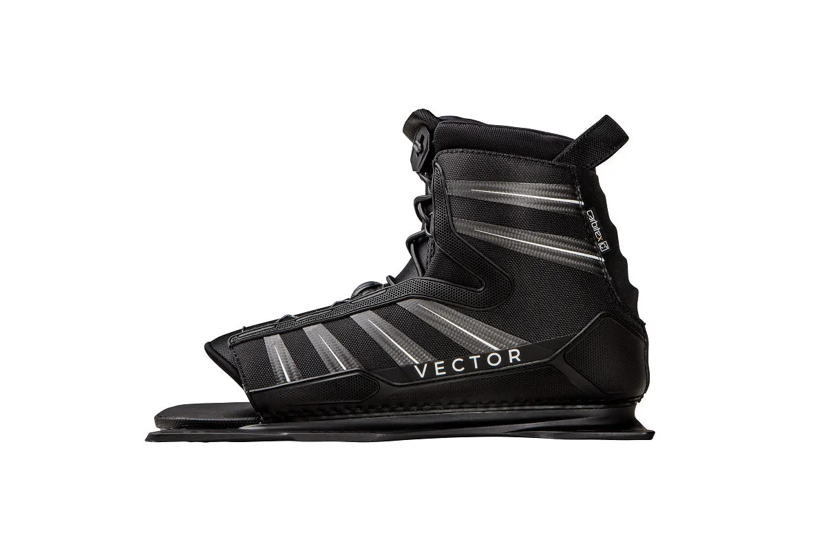 Radar Vector Boa Boot - Black / Carbon / White - Rear Feather Frame