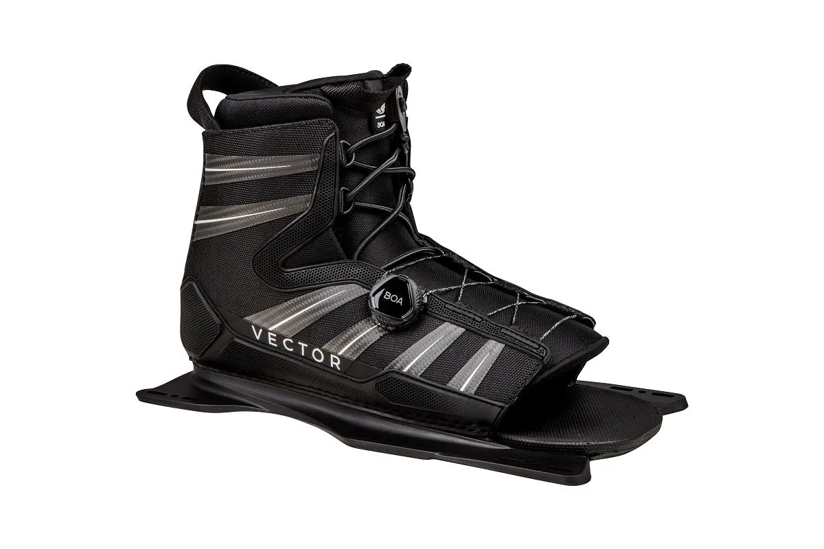 Radar Vector Boa Boot - Black / Carbon / White - Rear Feather Frame