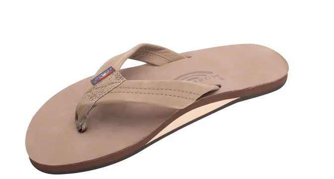 Rainbow Sandals Luxury Leather - Single Layer Arch Support with a 3/4" Medium Strap