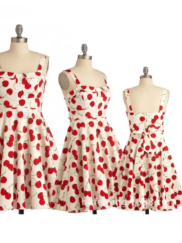 retro swing cherry dress