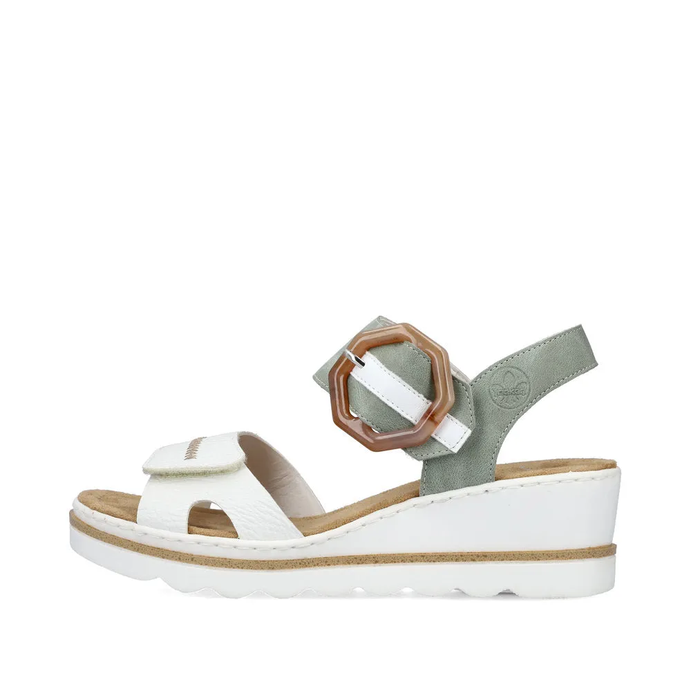 Rieker Mint/White Sandal