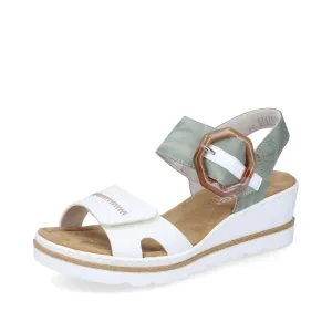 Rieker Mint/White Sandal