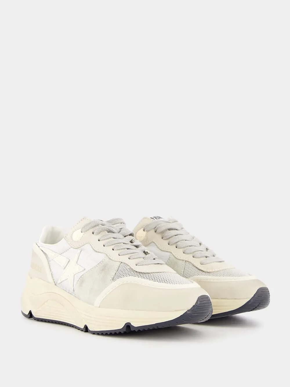 Running Sole Leather Sneakers