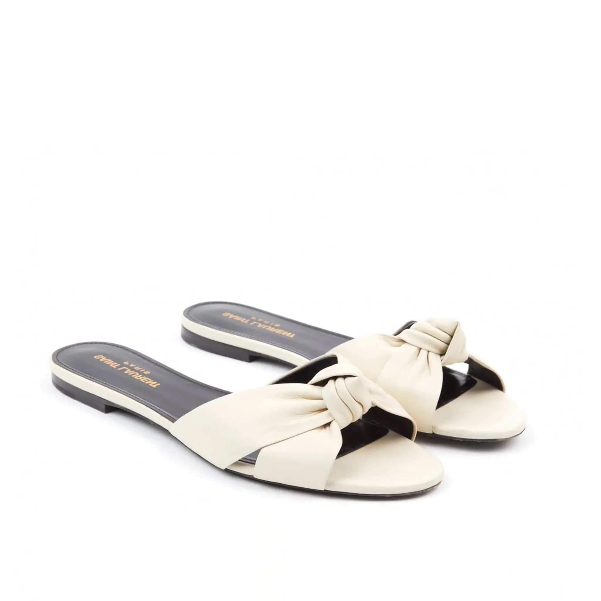 SAINT LAURENT Luxury Leather Slide Sandals
