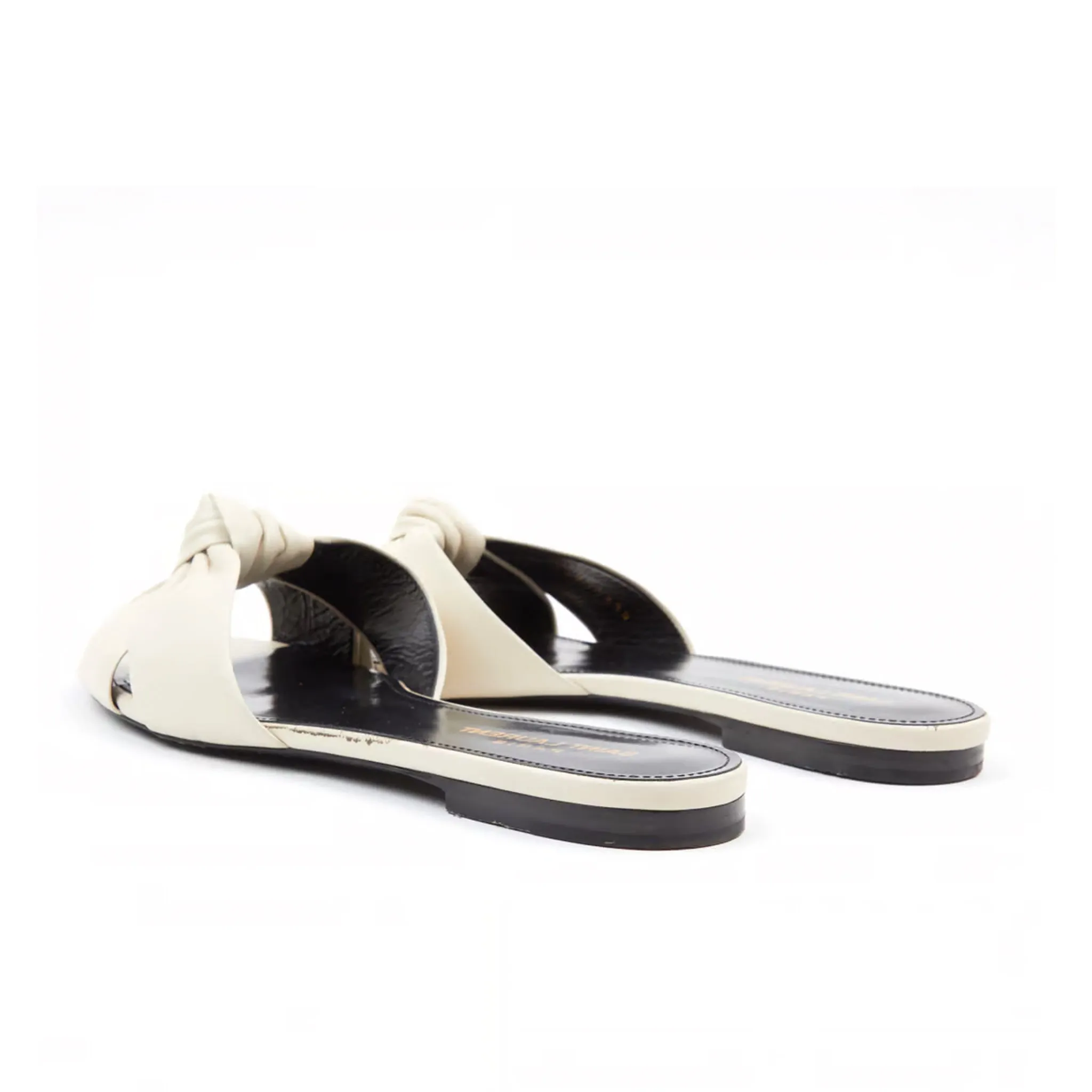 SAINT LAURENT Luxury Leather Slide Sandals