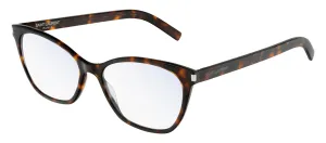 Saint Laurent SL 287 002 Square Acetate Dark Havana Eyeglasses with Demo Lens