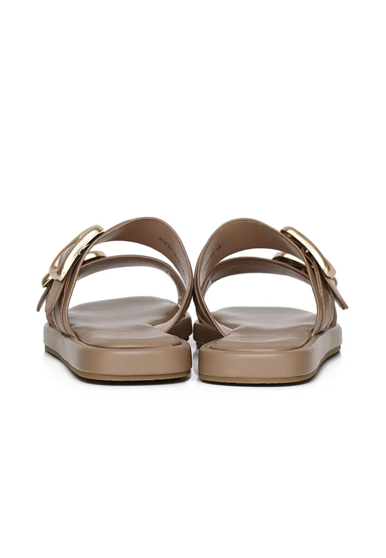 Samyan Buckled Strap Sandals (Brown)