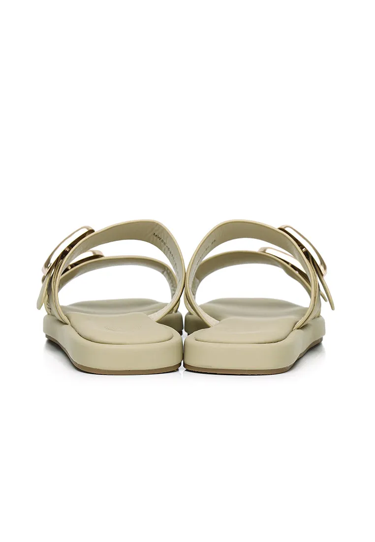 Samyan Buckled Strap Sandals (Olive)