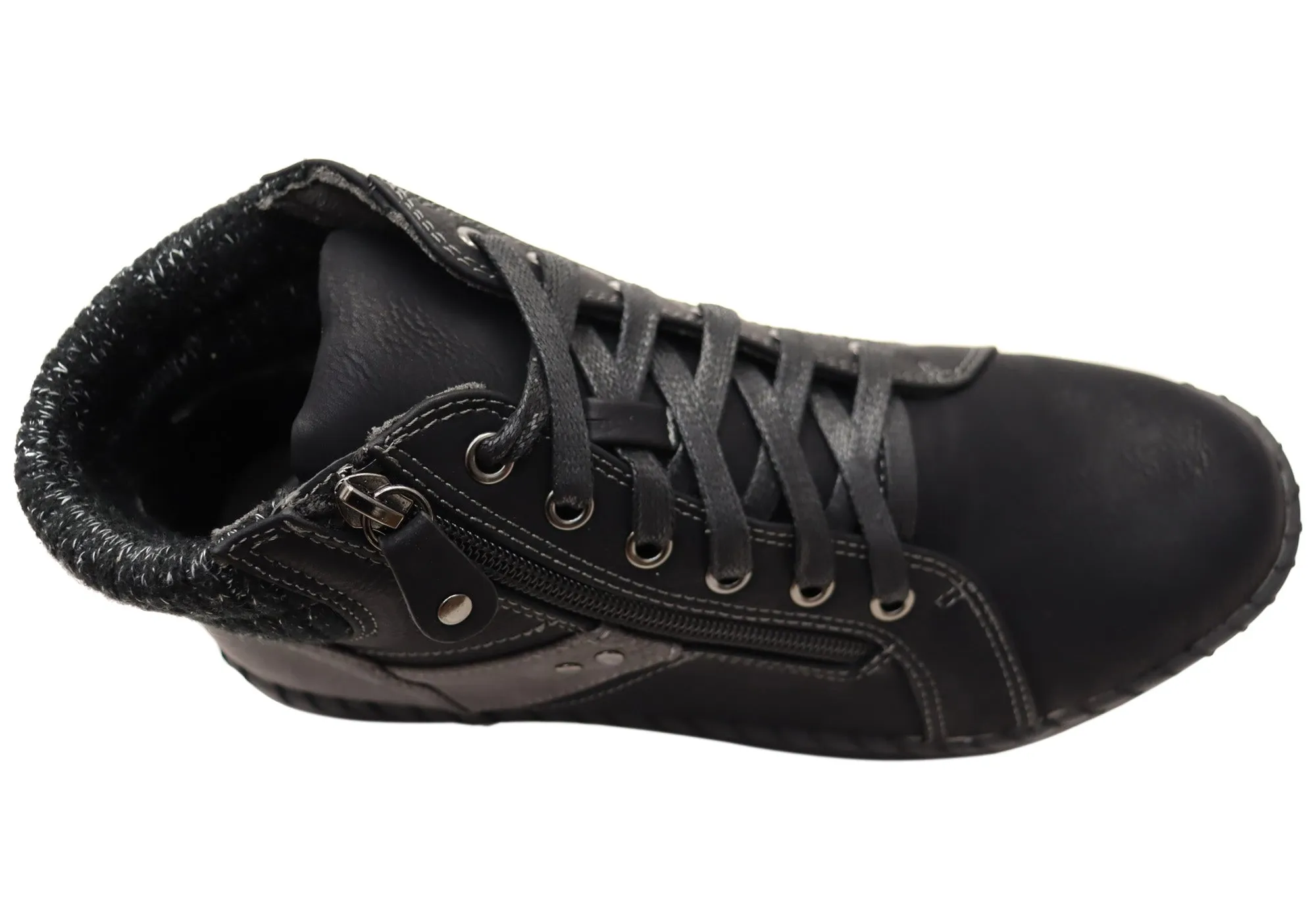 Scholl Orthaheel Womens Wanda Comfortable Ankle Boots